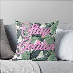 Stay Golden Girls Wallpaper Throw Pillow