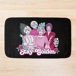 Women Golden Palm Bath Mat