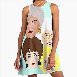 Golden Girl Club A-Line Dress