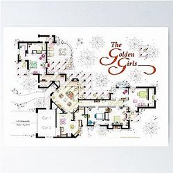 Floorplan from The Golden Girls Poster