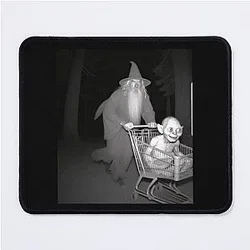 Funny Shopping Cart Meme Gandalf Pushes Gollum Mouse Pad