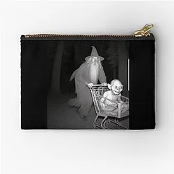 Gandalf Pushing Gollum Shopping Cart Meme Pouch Zipper