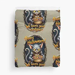 Black Cat Gollum Duvet Cover