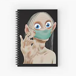 Gollum in mask T-Shirt
Gollum in mask Spiral Notebook