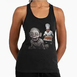 Epic Fantasy Humor Middle-earth LOTR Gollum Meme Racerback Tank Top