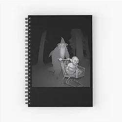 Grey Gandalf Wizard Pushing Gollum Meme Spiral Notebook