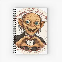 Gollum Loves You! Valentine's Spiral Notebook