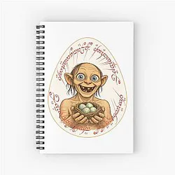 Sméagol Found the Eggs Easter Gollum Spiral Notebook