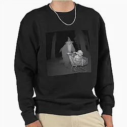 Grey Gandalf Wizard Pushing Gollum Pullover Sweatshirt