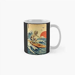 Gollum Surfing the Great Wave in Japan Mug