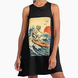 Gollum Surfing the great wave in Japan Dress