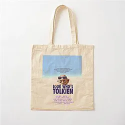 Gollum T-Shirt Look Who's Tolkien Cotton Tote Bag
