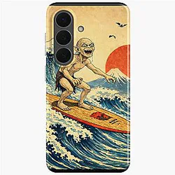 Gollum Surfing the Great Wave in Japan Samsung Galaxy Case