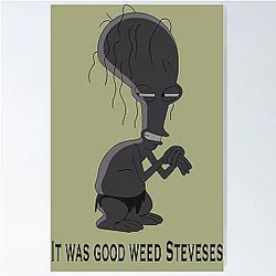 American Dad Roger as Gollum Poster