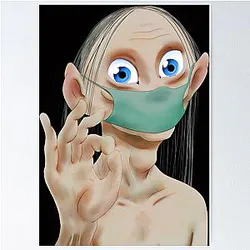 Gollum Mask T-ShirtGollum in Mask Poster