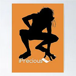 Gollum, Precious, Silhouette iPhone T-shirt Poster