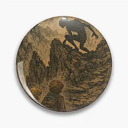 Lord of the Rings - Gollum in the Emyn Muil Woodblock Print Pin