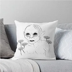 Gollum - Lord of the Rings Throw Pillow