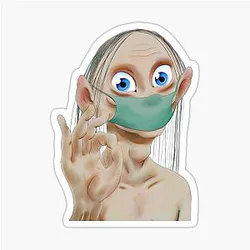 Gollum in mask T-Shirt and Sticker