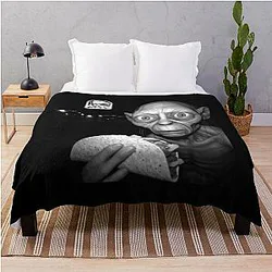 Gollum Hobbit Meme Throw Blanket