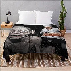 Epic Fantasy Humor Middle-earth LOTR Meme Gollum Funny Throw Blanket