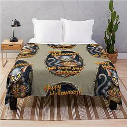 Black Cat Gollum Style Blanket