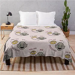 You Are My Precious Gollum Ring Throw Blanket