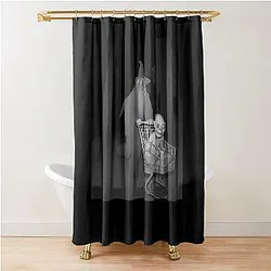 Grey Gandalf Wizard Pushing Gollum Meme Shower Curtain