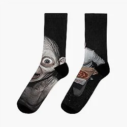 Epic Fantasy Humor Middle-earth LOTR Meme Gollum Funny Socks
