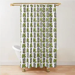 Crassula Gollum Jade Shower Curtain
