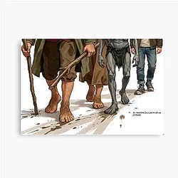 Steps Journey Gollum Canvas Print