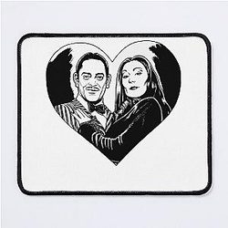 Gomez Addams Halloween Spooky Family Structure Leader Love Morticia Addams Mouse Pad
