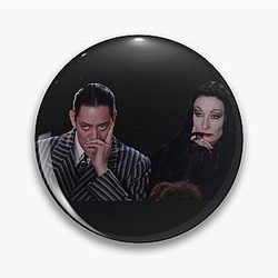 Morticia and Gomez Addams Pin