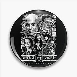 Gomez Addams Halloween Spooky Structure Leader Family Love The Addams Family Funny Gift Pin