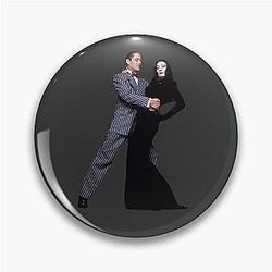 Morticia and Gomez Addams Pin