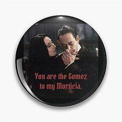 Morticia and Gomez Addams Pin