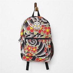 Goro Majima Hanya tattoo backpack with flowers