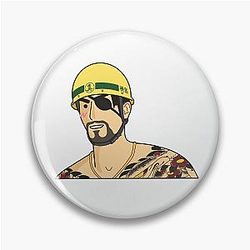 Majima Construction, Goro Majima Yakuza Character Portrait Transparent Pin