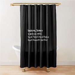 Gracie Abrams Aesthetic Good Quote Lyrics Black Riddance Shower Curtain