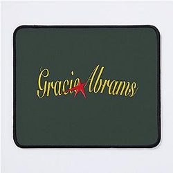Gracie Abrams Red Star Cursive Logo Mouse Pad