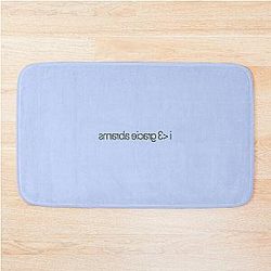 I 3 Gracie Abrams Mirrored Reflection Text Typology Bath Mat