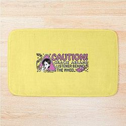 Caution Behind The Wheel Bath Mat