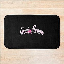 Pink Gracie Abrams Star Cursive Lettering Bath Mat