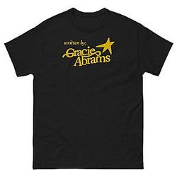 Written by Gracie Abrams Baby Tee - Pop Singer Graphic T-Shirt - Trendy Adult Baby Tee for Women Men Aesthetic Music Fan Top - Y2K Concert Shirt Grey