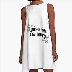 I Miss You I'm Sorry Under Pretty Stars - Gracie Abrams A-Line Dress