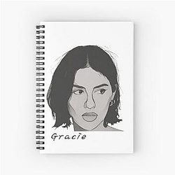 Gracie Abrams Black Spiral Notebook