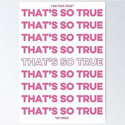 Gracie Abrams That's So True Poster