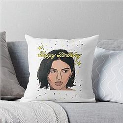 Gracie Abrams Birthday Card for Her Throw Pillow
