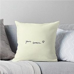 Gracie Abrams Star Handwritten Signature Throw Pillow