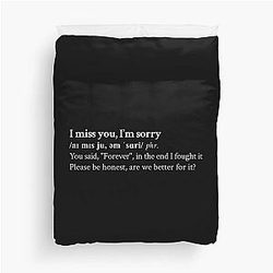 Gracie Abrams Aesthetic Lyrics Black Duvet Cover